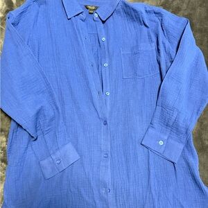 RACHEL Rachel Roy Vibrant Blue Shirt